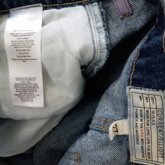 Current/Elliott Ombré Denim Midi Skirt 27 - Picture 6 of 6